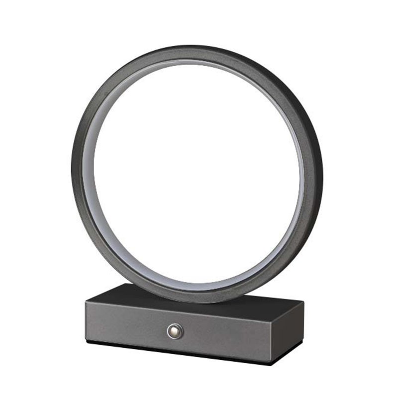 Round Table Lamp With Usb Power Cord Circular Dimmable Table Lamp Nightstand Lamp Bedhead Table Lamp For Bedroom Living Room Bar Restaurant 20CM black