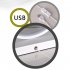 Round Table Lamp With Usb Power Cord Circular Dimmable Table Lamp Nightstand Lamp Bedhead Table Lamp For Bedroom Living Room Bar Restaurant 20CM black