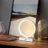 Round Table Lamp With Usb Power Cord Circular Dimmable Table Lamp Nightstand Lamp Bedhead Table Lamp For Bedroom Living Room Bar Restaurant 20CM black