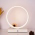 Round Table Lamp With Usb Power Cord Circular Dimmable Table Lamp Nightstand Lamp Bedhead Table Lamp For Bedroom Living Room Bar Restaurant 20CM black