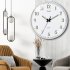 Round Wall Clock Luminous Silent Quartz Movement Living Room Bedroom Home Pendant Clock White