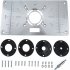 Router Table Insert Plate  Woodworking Benches Router Trimmer Models With 4 Rings High Accuracy Engraving Machine For Industrial Use as shown