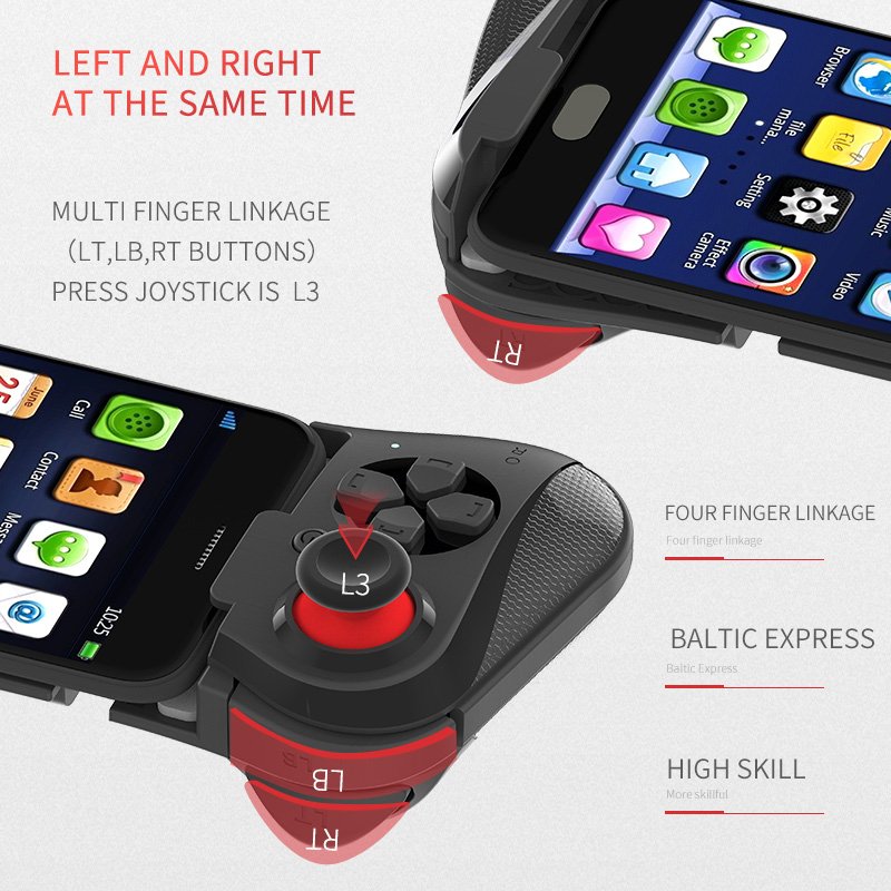 Bluetooth Gamepad PUGB Controller Universal Game Controller PUGB Mobile Joystick Control for Android iOS Smartphone 