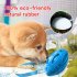 Rubber Dog Chew  Ball For  Pet  Tooth  Cleaning  Interactive  Dog  Treat  Toys Light blue opp bag