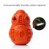 Rubber Gourd  Shaped  Leakage  Food  Ball Concave convex Design Bite Resistant Teeth Cleaning Dog Educational Relieve Boredom Toy China red