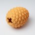Rubber Interactive Puzzle Pine  Cone  Leaking  Ball  Dog  Toy Concave convex Surface Wear resistant Bite resistant Molar Cleaning Props Mango Yellow