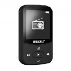 Ruizu X52 Wireless Bluetooth-compatible Mp3 Mp4 Music Player Fm Recording E-book Clock Pedometer Multi-function For Student Sports Running Black