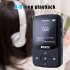 Ruizu X52 Wireless Bluetooth compatible Mp3 Mp4 Music Player Fm Recording E book Clock Pedometer Multi function For Student Sports Running Black