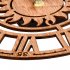 Rustic Creative Wood Roman Numerals Wall Clock Silent Non Ticking Sun Shape Hollow Wall Clock for Kitchen Office Home Decoration Brown