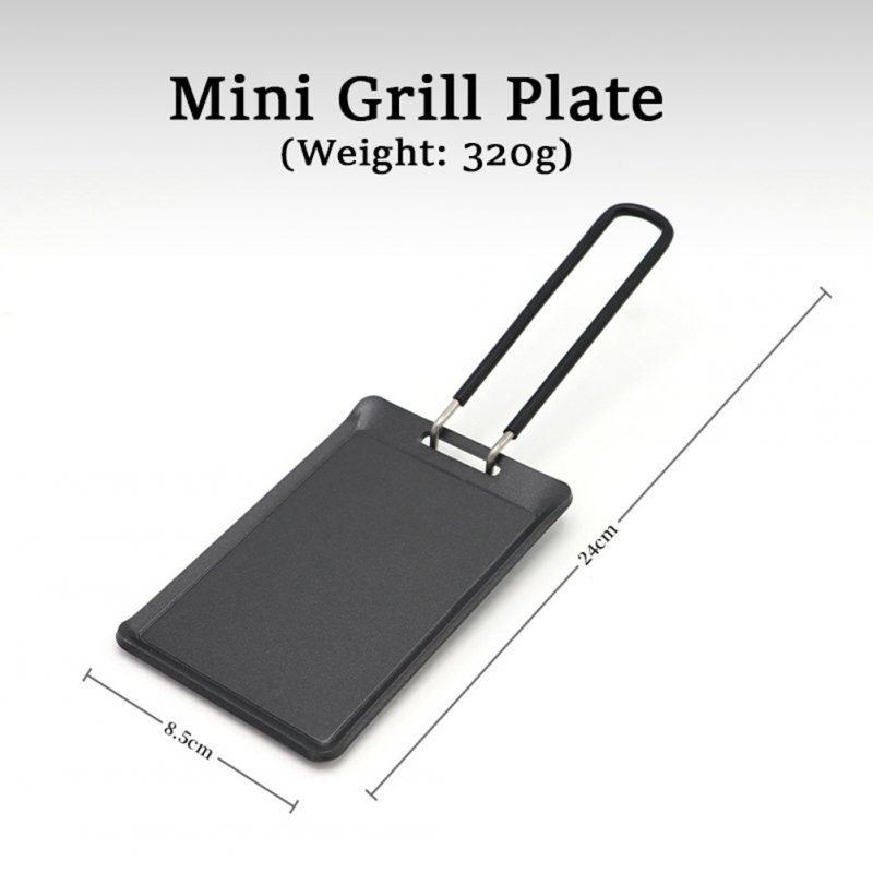 Griddle Flat Top Plate Square Pan Stainless Steel For Outdoor BBQ Charcoal Gas Grills Camping Tailgating Parties 24 x 8.5 x 5.7cm 