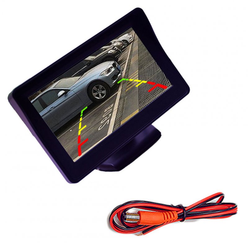 4.3-Inch HD Car Monitor Tft Screen 2-Way Signal Input Parking Rear View Camera Universal Reversing Display 