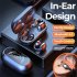 S03 Tws Wireless Bluetooth 5 2 Headphones With Mic Hi fi Stereo Noise Canceling Ear Hook Earphone White