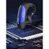 S08 Single Earphone Ear Hanging Type Bluetooth compatible Ultra long Standby Waterproof Headphones sapphire blue 5 1 Fast Charge Waterproof