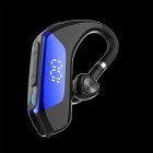 S08 Single Earphone Ear Hanging Type Bluetooth-compatible Ultra-long Standby Waterproof Headphones sapphire blue_5.1 Fast Charge Waterproof