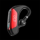 S08 Single Earphone Ear Hanging Type Bluetooth-compatible Ultra-long Standby Waterproof Headphones rose red_5.1 Fast Charge Waterproof