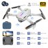 S1 Wi fi Mini Drone With Wifi Signal Obstacle Avoidance Function Single  dual Camera 4k Infrared Drone White 1 battery