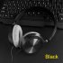 S1 Wired Computer Headset with Microphone Heavy Bass Game Karaoke Voice Headset Black with wheat box