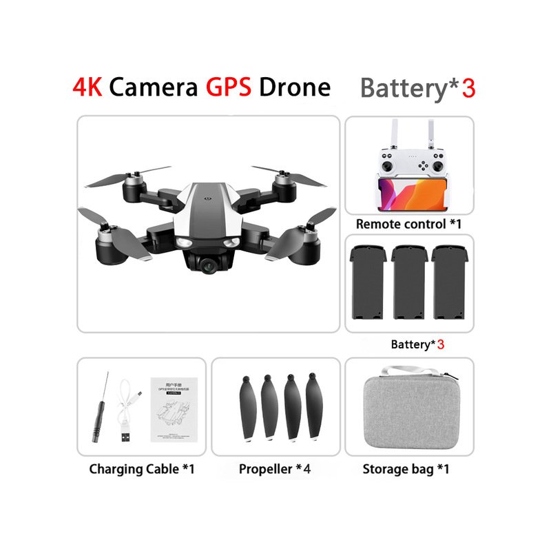 S105  Pro Drone 4k Gps Profissional Hd Dual  Cameras Optical Flow  Positioning 5g Wifi Brushless Gps Drones Foldable Quadcopter Toy 3 battery