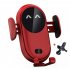 S11 Car Wireless Charger Vent Mount 10W Fast Charging Auto Clamping Car Mount Phone Holder Compatible For IPhone 4 5 6 5 Inches red