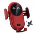 S11 Car Wireless Charger Vent Mount 10W Fast Charging Auto Clamping Car Mount Phone Holder Compatible For IPhone 4 5 6 5 Inches red