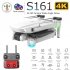 S161 Drone 4k Hd Dual Camera Wifi Fpv 2 4ghz Quadcopter Drone Gesture Control Photo Optical Flow Kids Toys 4K dual camera