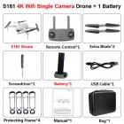 S161 Drone 4k Hd Dual Camera Wifi Fpv 2.4ghz Quadcopter Drone Gesture Control Photo Optical Flow Kids Toys 4K dual camera