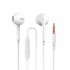 S18 Wire controlled Headset With Microphone In line Subwoofer Hands free Calling Ergonomic Headphone White