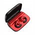 S19 TWS Bluetooth 5 0 Earphone Bass Surround Earbuds Bone Conduction red