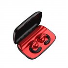 S19 Tws Wireless Earbuds Ear Clip Bone Conduction Bluetooth Headphones Bass Hi-fi Stereo Earphone red