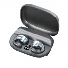 S19 Wireless Earbuds Bone Conduction Headphones LED Display Charging Case Earphones For Running Workout Gym S19 Black