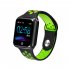 S226 Smart Watch Fitness Tracker Heart Rate Monitor Smart Bracelet Blood Pressure Pedometer  Black shell   black and green strap