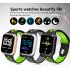 S226 Smart Watch Fitness Tracker Heart Rate Monitor Smart Bracelet Blood Pressure Pedometer  Black shell   black gray strap