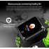S226 Smart Watch Fitness Tracker Heart Rate Monitor Smart Bracelet Blood Pressure Pedometer  Black shell   all black strap
