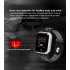 S226 Smart Watch Fitness Tracker Heart Rate Monitor Smart Bracelet Blood Pressure Pedometer  Silver shell   black gray strap