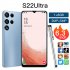 S22Ultra 6 3 inch Smartphone FHD Large Screen 2mp 5mp Camera 3000mah Battery Face Recognition Cellphones  1 8gb  blue US Plug