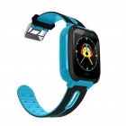 S4 Kids Smart Watch Waterproof Video Camera Sim Card Call Phone Smartwatch With Light Compatible For Ios Android blue