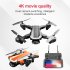 S5 Drone 4k Hd Dual Camera Wifi Fpv Intelligent Obstacle Avoidance Professional Dron Remote  Control  Quadcopter Helicopters Toy For Boys Orange 1 Battery