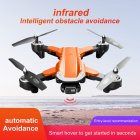 S5 Drone 4k Hd Dual Camera Wifi Fpv Intelligent Obstacle Avoidance Professional Dron Remote  Control  Quadcopter Helicopters Toy For Boys Orange 2 Battery