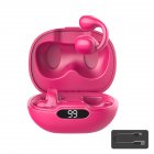 S518 Wireless Earbuds Open Ear Clip Headphones Built-in Mics Headset Clear Calls Earphones For Cell Phone Laptop Tablet rose red