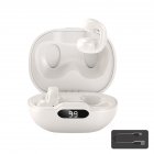 S518 Wireless Earbuds Open Ear Clip Headphones Built-in Mics Headset Clear Calls Earphones For Cell Phone Laptop Tablet White