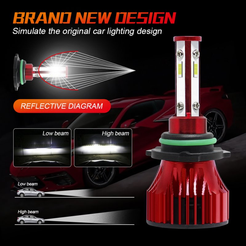 1 Pair Metal X15s Car Light H7 H11 9005 9006 9007 Led Headlight Bulb H4 High And Low Beam 60w 16000lm 6000k Super-bright Lamp 9006