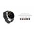 S666 Smart Bracelet Round Screen All Touch Bluetooth Call Heart Rate Monitor Fitness Tracker Fashion Sports Bracelet black