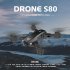 S80 Drone With 4K HD Dual Camera Foldable 2 4GHz WIFI Real time Transmission Altitude Hold RC Quadcopter Black