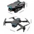 S89 Uav Hd 4k Aerial Photography Remote  Control  Quadcopter Dual Wifi Headless Mode Led Lights Folding Aircraft Model Toy For Boy Black dual camera