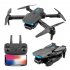 S89 Uav Hd 4k Aerial Photography Remote  Control  Quadcopter Dual Wifi Headless Mode Led Lights Folding Aircraft Model Toy For Boy Black dual camera