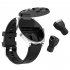 S9 1 53 Inch Smart Watch with Earbuds Waterproof Fitness Tracker Sports Recorder Heart Rate Blood Oxygen Monitor Black