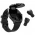 S9 1 53 Inch Smart Watch with Earbuds Waterproof Fitness Tracker Sports Recorder Heart Rate Blood Oxygen Monitor Black