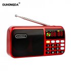 S90 Portable Fm Radio Speaker Rechargeable Mini Handheld Digital Usb Tf Mp3 Player With Led Flashlight black