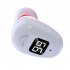 S980 Single Bluetooth Headphone Digital Display Handsfree Earphone Mini In ear Invisible Business Headset black