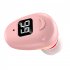 S980 Single Bluetooth Headphone Digital Display Handsfree Earphone Mini In ear Invisible Business Headset black